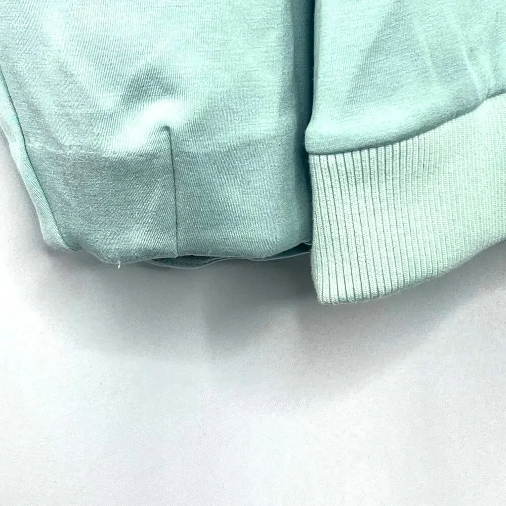 New Alfani Size 0X Balloon Sleeve Aqua Green Hoodie Pullover Sweater